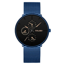 Load image into Gallery viewer, Wish Cross-border Explosion Style Fashion Temperament Ultra-thin Mesh Belt Men&#39;s Watch High-end Business
