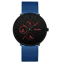 Load image into Gallery viewer, Wish Cross-border Explosion Style Fashion Temperament Ultra-thin Mesh Belt Men&#39;s Watch High-end Business

