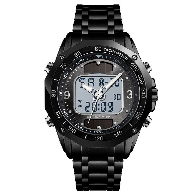 Men's Fashion Solar Multifunctional Steel Strap Watch