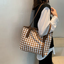 Load image into Gallery viewer, Plaid Single Shoulder Bag For Women With Large Capacity Tote
