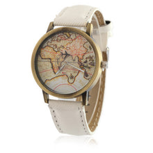 Load image into Gallery viewer, Lychee Leather Map Wind Simple Watch
