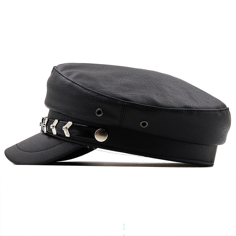 Men And Women Retro Personality Chain Navy Hat