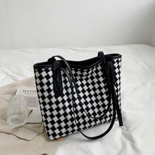Load image into Gallery viewer, Plaid Single Shoulder Bag For Women With Large Capacity Tote
