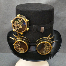 Load image into Gallery viewer, Steampunk Topper Vintage Lolita Goggles Combination Gentlemen&#39;s Hat
