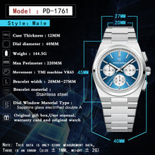 Load image into Gallery viewer, Mens Fashion Blue Quartz Waterproof Chronograph Watch
