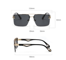 Load image into Gallery viewer, Rimless Cut Edge Fashion Double Beam Sunglasses
