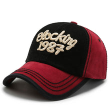 Load image into Gallery viewer, Korean Color Block Embroidery Baseball Cap
