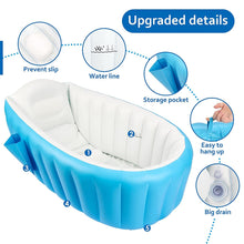 Load image into Gallery viewer, Baby inflatable bathtub with air pump, Chrider portable infant bathtub
