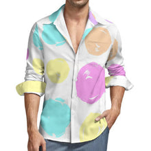 Load image into Gallery viewer, Peach Velvet Casual One Pocket Long Sleeve Shirt
